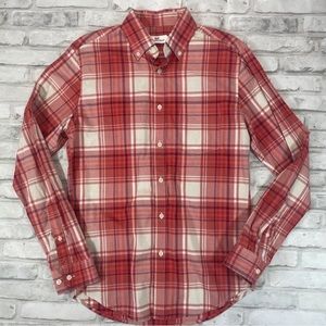 Vineyard Vines Red Purple Plaid Long Sleeve Button Collar Shirt 8 LNWOT